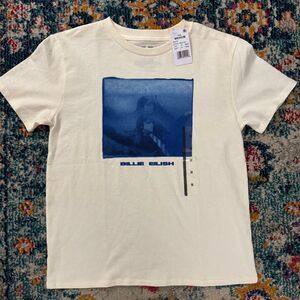 NWT Billie Eilish White Oversized Graphic T-Shirt Unisex Kids‎ Size Medium